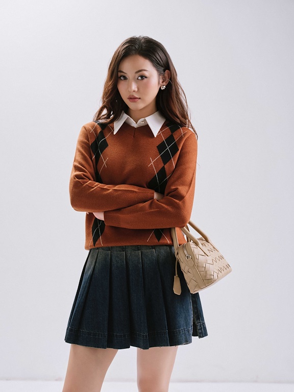 Chân váy Jean xếp ly-DC14